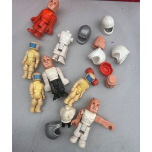 CONSTRUX Spaceman Astronaut Construction Worker action figure bundle vintage 149